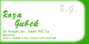 roza gubek business card